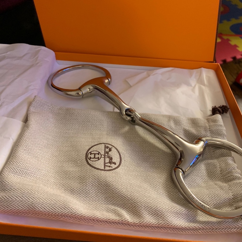 HERMES Palladium Snaffle Bit Belt Scarf Halter